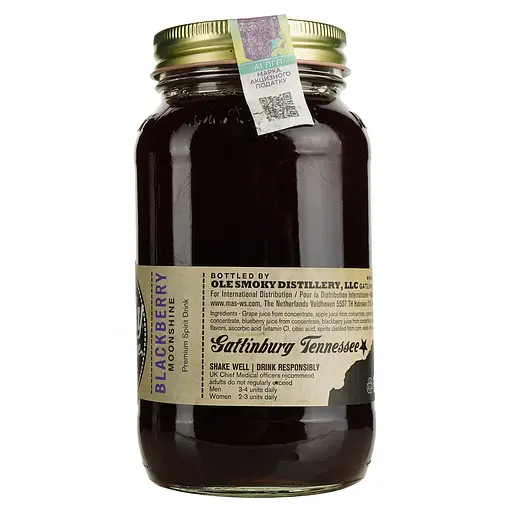Віскі Ole Smoky Moonshine Blackberry 20% 0.7 л - фото 2