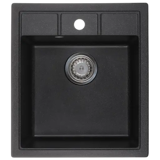 Кухонная мойка Zerix ZS-4651S-03 black ZX4564, Черный матовый - фото 1