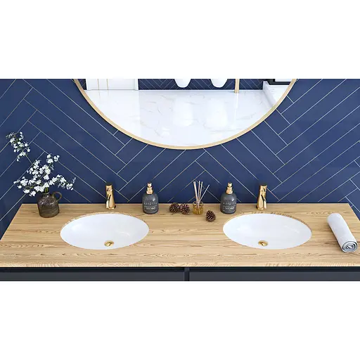 Умивальник Rea Nel white врізний білий REA-U6330, Білий - фото 2