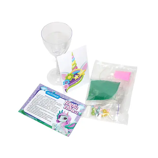 Гелевая свечка в стаканчике "Единорог" 10100523У своими руками - фото 4
