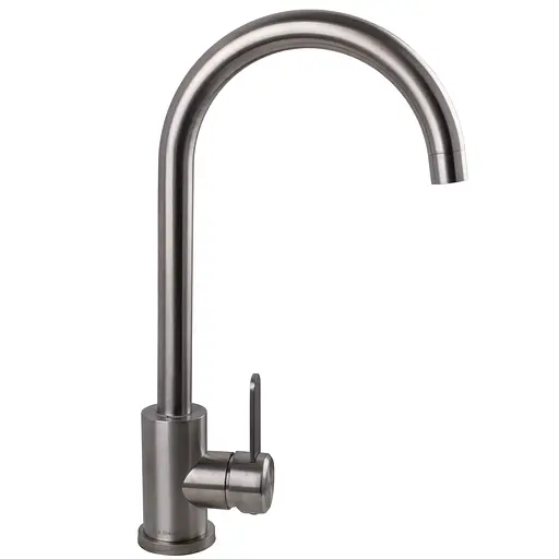 Змішувач для кухні Globus Lux ALPEN SBT2-203S одноважільний поворотний з нержавіючої сталі для зручності використання - фото 2