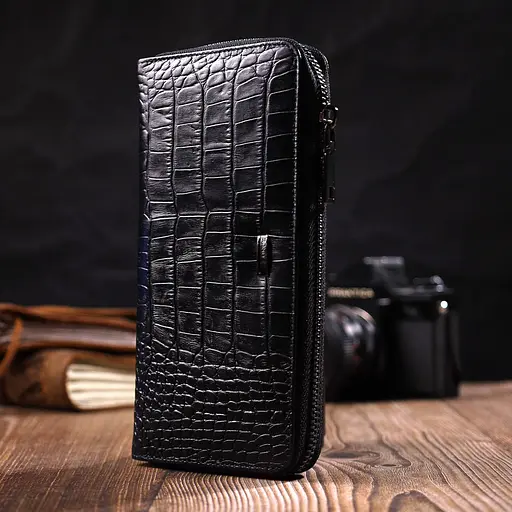 Кожаный женский кошелек Bond 10х19х2 см acs0026987 - фото 6