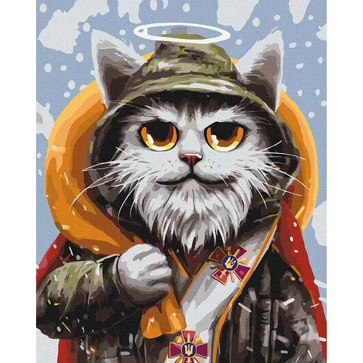 Картина за номерами Котик святий Микола Маріанна Пащук Brushme 40x50 см кольорова 000277643