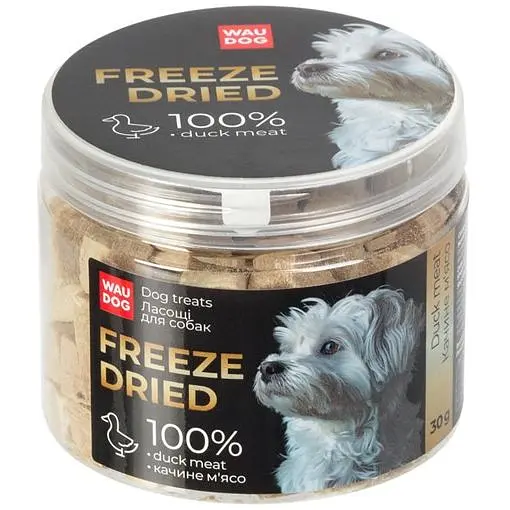 Лакомство для собак Waudog Treats Freeze dried Утиное мясо 30 г - фото 1