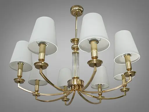Величественная, богатая, элитная, современная высококачественная люстра с абажурами на 8 ла - фото 2