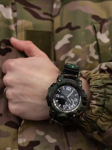 Наручные часы мужские с компасом Besta Military Темно-зеленый (2898) - фото 5