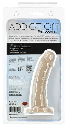 Вигнутий фалоімітатор на присосці Addiction - Edward 6″ Curved Dong, віброкуля у подарунок - фото 6
