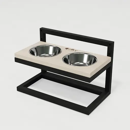 Hollky Flex S — миски на регульованій підставці для маленьких собак (2 × 0.450 л) - фото 5