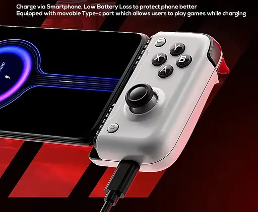 Джойстик для телефону Memo S2 шириною до 173 мм ігровий контролер тригер з макросом White (18532) - фото 4