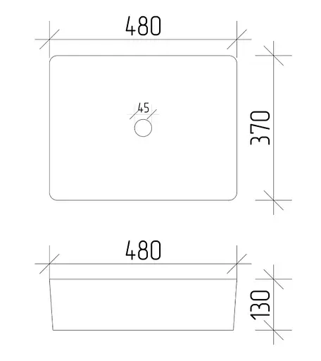 Умивальник VBI Asti M black onyx накладний VBI-013006, Чорний матовий - фото 2
