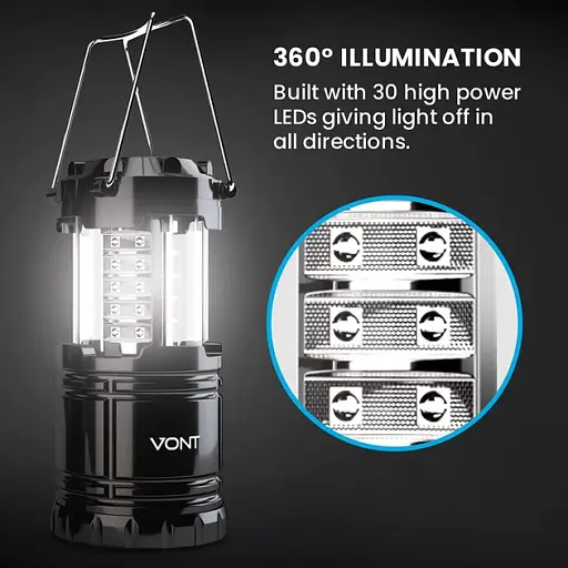 Ліхтарик лампа Vont LED Camping Lantern 140 Lumen 2-Pack - фото 2