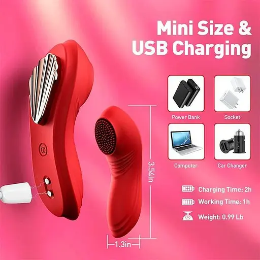 Смарт-вібратор Love Spouse Magnetic кліторальний 11 см для жінок USB 10 режимів зелений - фото 7