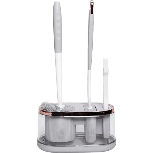 Набор аксессуаров для туалета Household Cleaning Products с серой подставкой HP-35015-47G - фото 8