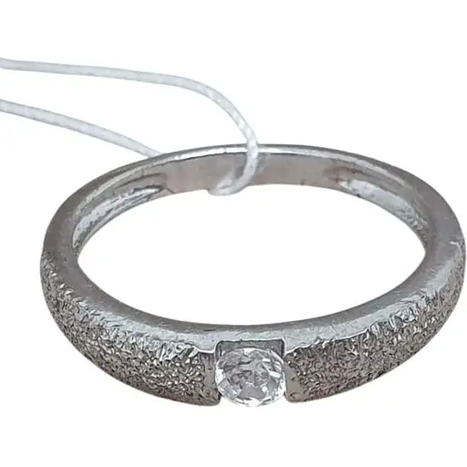 Серебряное кольцо Silvex 925 с алмазной гранью и фианитом. К2Ф/867 16,5