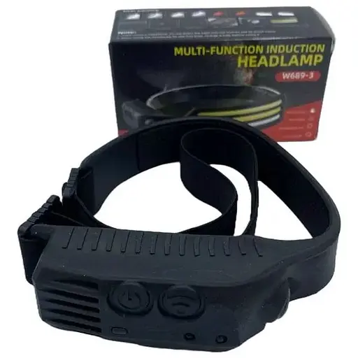 Налобний ліхтар W689-3 Ліхтарик на голову з датчиком руху LED ліхтарик на лоб