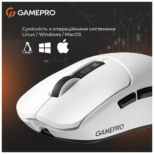 Мишка GamePro Genesis Ranker Wireless/Bluetooth/USB White (GM012W) - фото 10