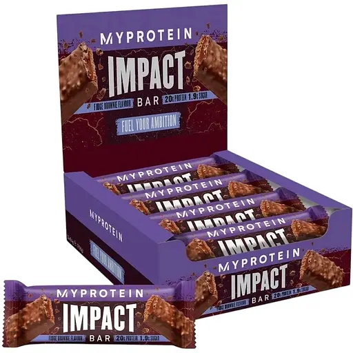 Батончик MyProtein Impact Protein Bar, 12*64 грамм - Брауни