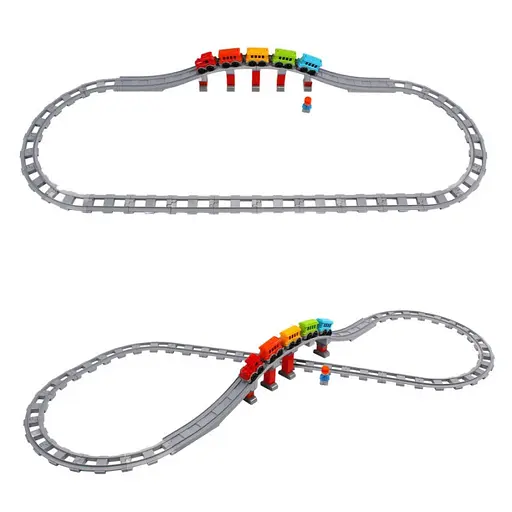Детский набор конструктора Железная дорога ТехноК 1300TXK 59 деталей - фото 6