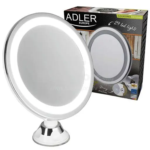 Дзеркало косметичне Adler AD 2168 з 5-кратним збільшенням та світлодіодним підсвічуванням - фото 6