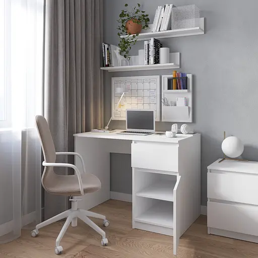 Компьютерный стол Vays R-18, письменный с тумбой справа, без ручек, ЛДСП, 100×60×75 см - для дома и офиса - фото 2