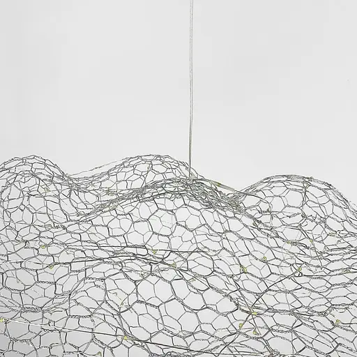 Декоративна люстра-хмаринка LED CLOUD у срібному корпусі 80х45 см | Line F | Арт. MJ83-800 CH - фото 2