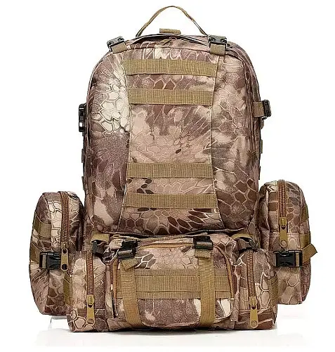 Тактический рюкзак 52л из ткани Oxford Хаки питон - фото 2