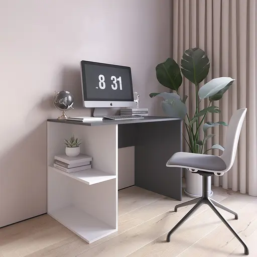 Компьютерный стол Vays D-7, письменный, с полками налево, ЛДСП, 100×60×76 см - для дома, офиса, учеба - фото 2