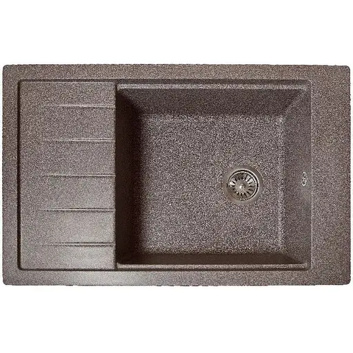 Гранітна кухонна мийка Romzha Patrat 78 Maro (801) з крилом - фото 1