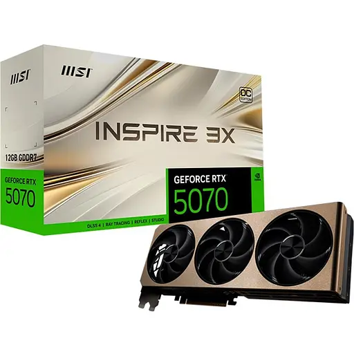 Видеокарта MSI GeForce RTX 5070 12G INSPIRE 3X OC (G5070-12I3C) EU [135635]