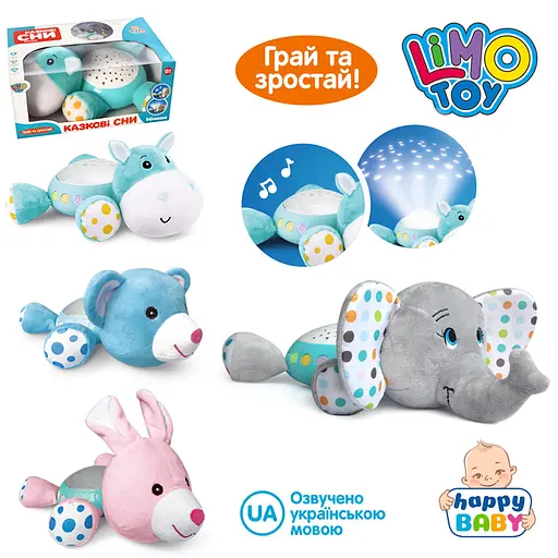 Нічник, 31 см, плюш, інтерактивний, колискові, проєктор зоряного неба (В асортименті) - фото 2