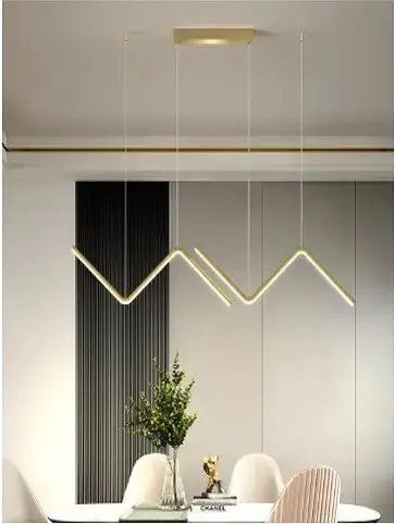 Світлодіодна люстра Австрія PJ820 (90х11см) Золотиста - фото 2