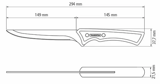 Нож отделочный Tramontina Churrasco Black, 152 мм (6710919) - фото 2