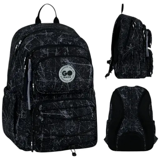 Рюкзак GoPack Education 120M-3 Shadow Черно-серый (GO26-120M-3) - фото 1