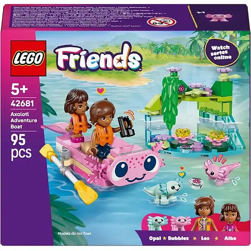 Конструктор LEGO Friends Приключенческая лодка Аксолотль 95 деталей (42681)