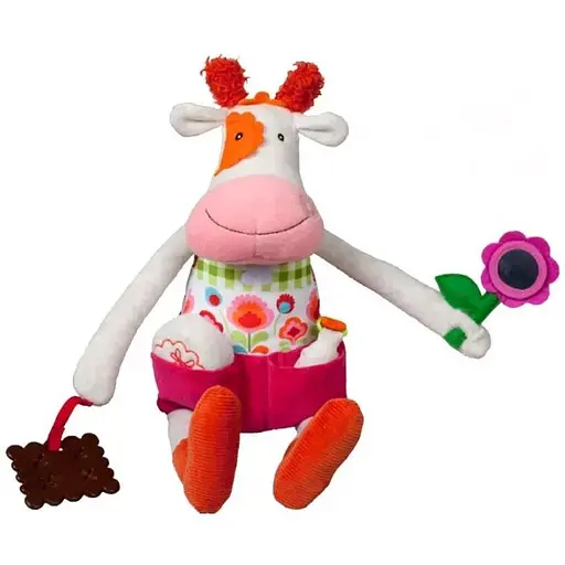Игрушка мягкая развивающая Ebulobo Коровка Лулу (E30011) - фото 1