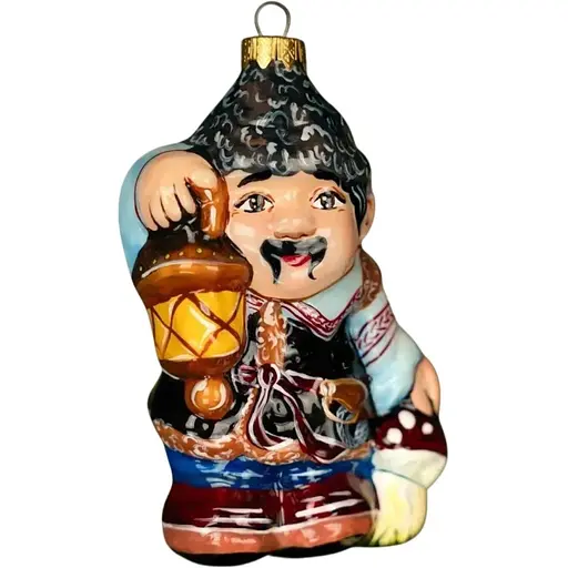 Ялинкова прикраса Різдвяні історії Кум з ліхтарем скло (4820001109696)