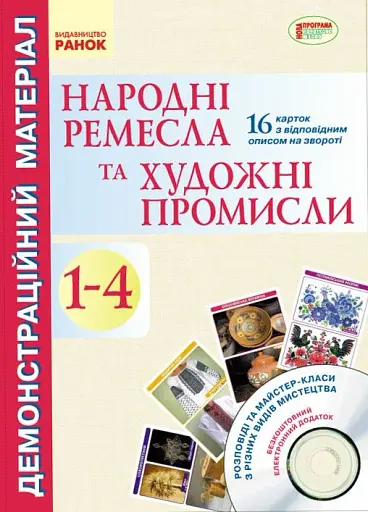 Народні ремесла та художні промисли. 1-4 клас. Демонстраційний матеріал + CD-диск