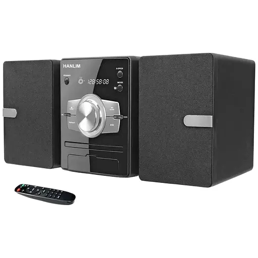 Домашня стереосистема з CD-плеєром, FM-радіо, Bluetooth, AUX in, USB-in, роз'єм для навушників, пульт дистанційного керування