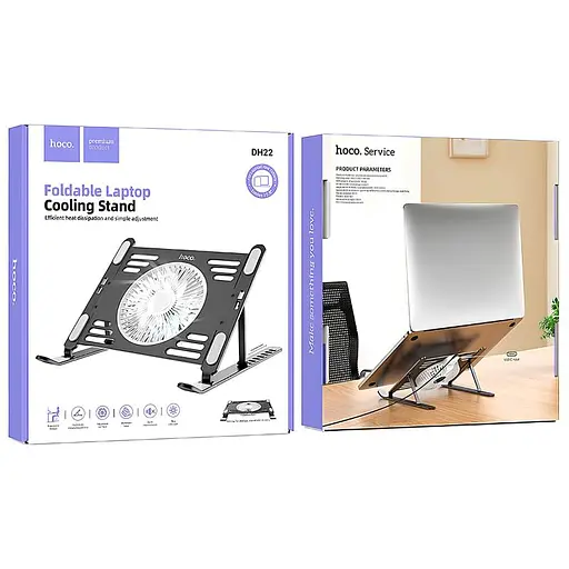 Підставка для ноутбуку/планшета Hoco DH22 Active Cooling Black - фото 5