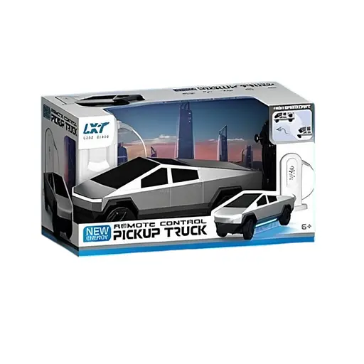 Машина на радіокеруванні Tesla Cybertruc 9076 підсвічування  музика USB-кабель беззвучний режим в коробці 3.7 Вт Сірий - фото 7