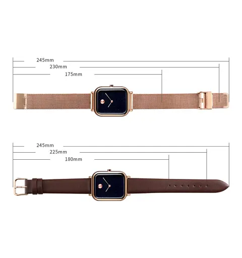 Наручний годинник жіночий Skmei 9187 Rose Gold leather, 9187LRG (18403) - фото 3