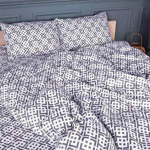 Пододеяльник MirSon бязь Abstract Graphite 160х220 см (2200013165606) - фото 3