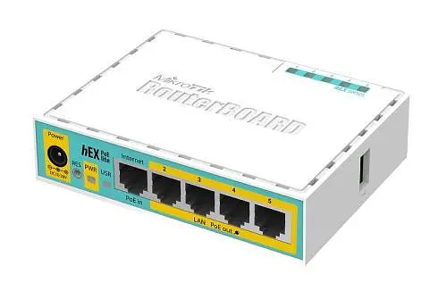 Роутер MikroTik hEX PoE lite (RB750UPr2), 5 LAN 10/100Mb - фото 1