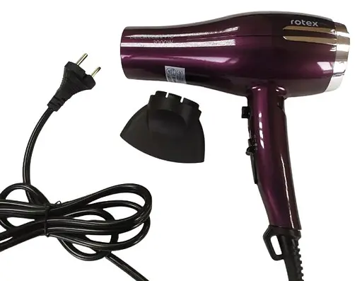 Профессиональный мощный фен Rotex RFF202-V DelicateCare Pro концентратор 2000 Вт темно-фиолетовый - фото 4