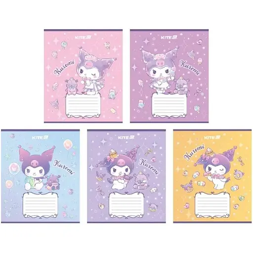 Зошит учнівський "Kuromi" Kite HK25-232-3 12 аркушів 1 шт. в асортименті - фото 1