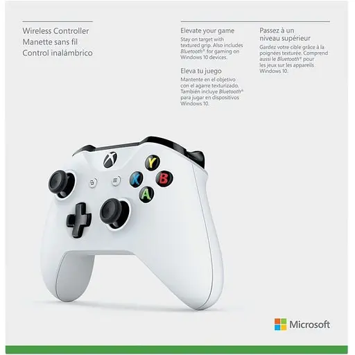 Microsoft Xbox One S Wireless Controller with Bluetooth (White) + USB Кабель для Windows - фото 6