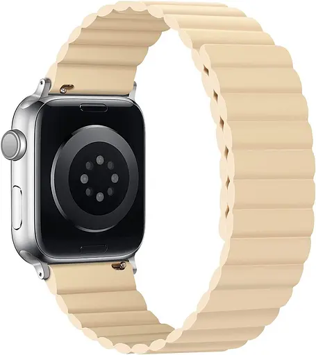 Силиконовый магнитный ремешок Tasikar для Apple Watch 45 мм, 44 мм, 42 мм, серия 8, 7, 6, 5, 4, 3, 2, 1 SE