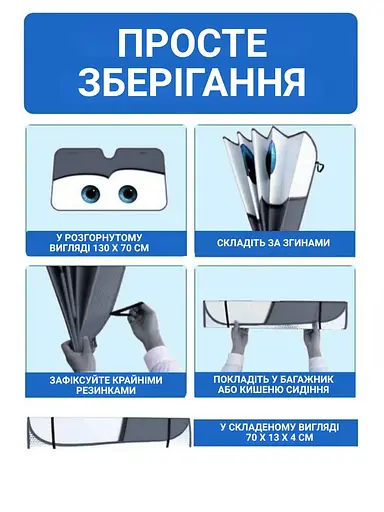 Оригінальний сонцезахисний козирок із очима - фото 2