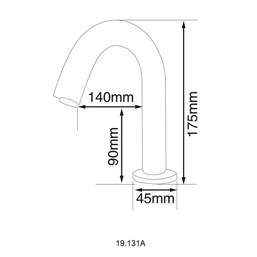 Смеситель сенсорный для умывальника HOTEC 19.131A-DC/AC - фото 2