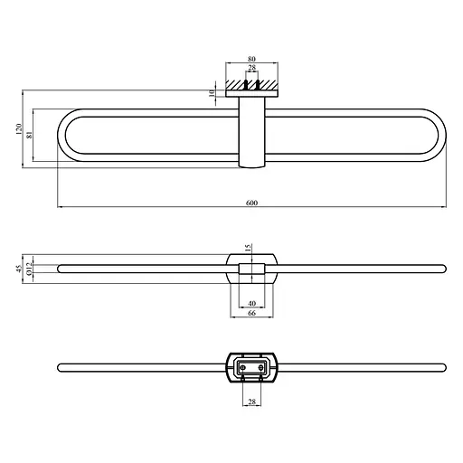Тримач для рушників Kroner KRM Graz - GRP95609 (CV035538) - фото 3